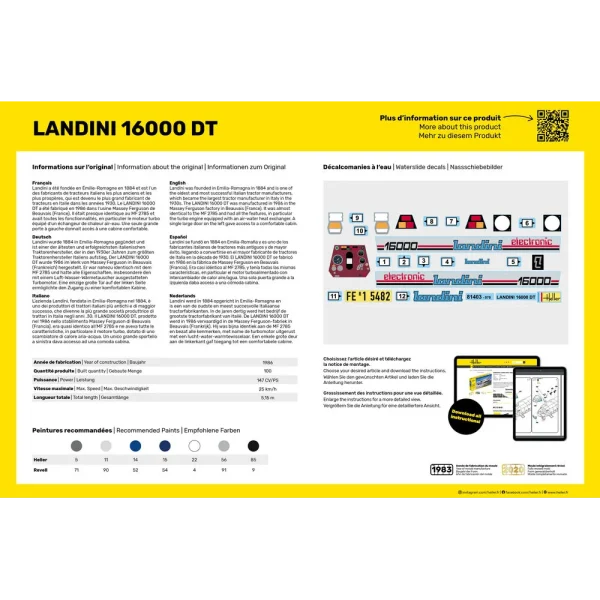 Heller - STARTER KIT Landini 16000 DT - 57403