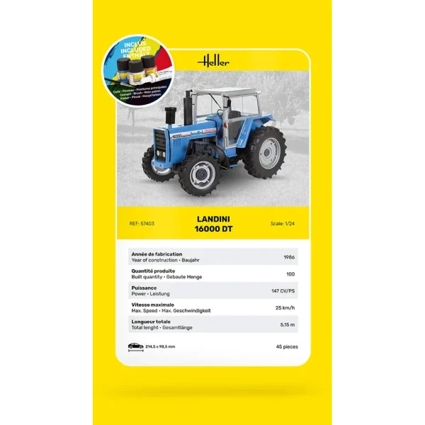 Heller - STARTER KIT Landini 16000 DT - 57403