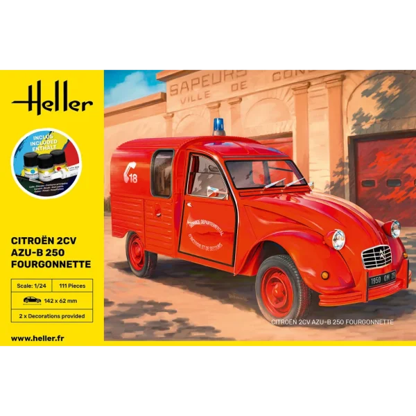 Heller - STARTER KIT Citroen 2CV AZU-B 250 Fourgonnette - 58701
