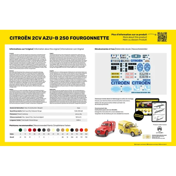 Heller - STARTER KIT Citroen 2CV AZU-B 250 Fourgonnette - 58701