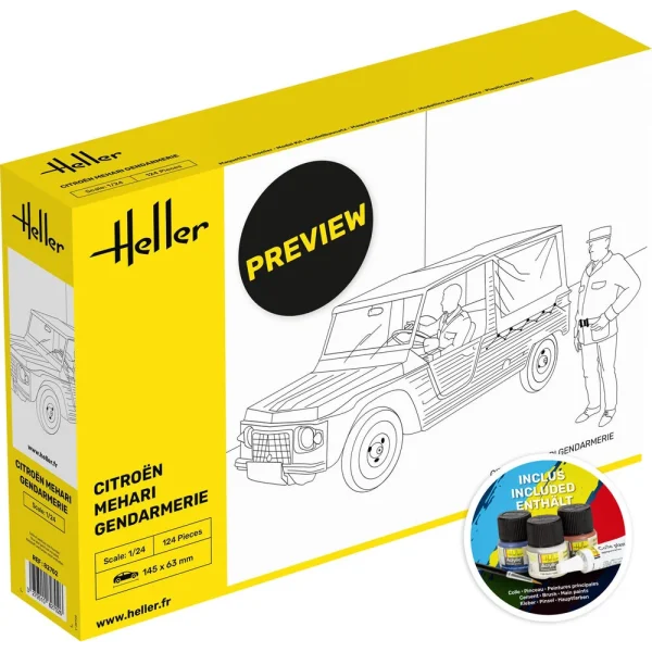Heller - STARTER KIT Citroen Mehari Gendarmerie - 58702
