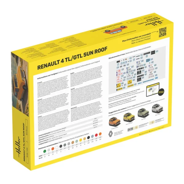 Heller - STARTER KIT Renault 4 TL/GTL Sun Roof - 58704