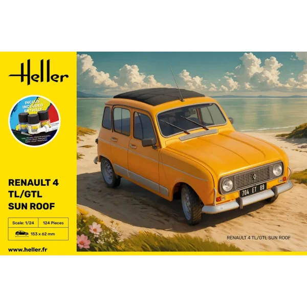 Heller - STARTER KIT Renault 4 TL/GTL Sun Roof - 58704