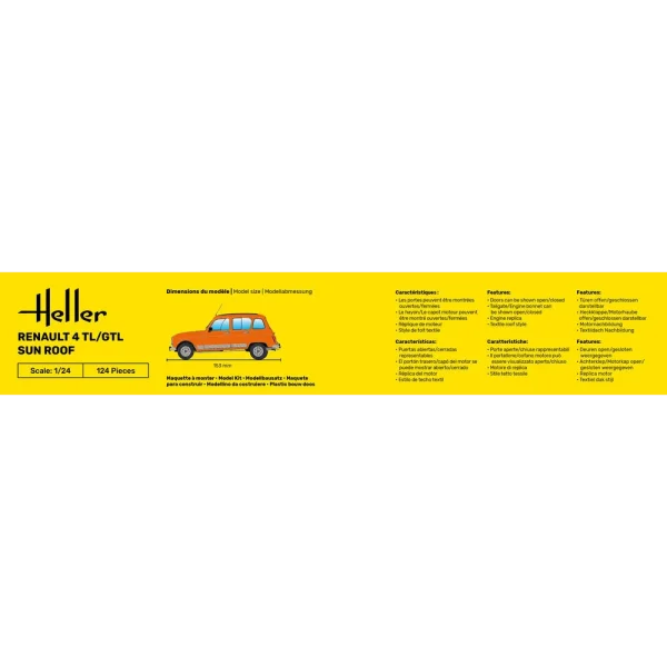 Heller - STARTER KIT Renault 4 TL/GTL Sun Roof - 58704
