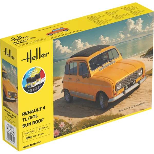 Heller - STARTER KIT Renault 4 TL/GTL Sun Roof - 58704