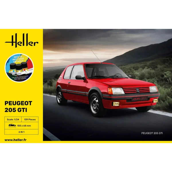 1000587050-2 Heller - STARTER KIT Peugeot 205 GTI - 58705