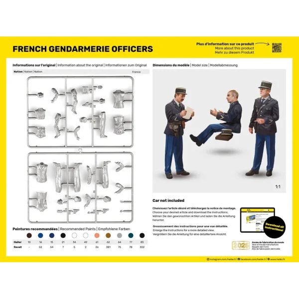 1000587510-3 Heller - STARTER KIT French Gendarmerie Officers - 58751