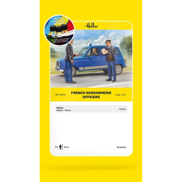 1000587510-card Heller - STARTER KIT French Gendarmerie Officers - 58751