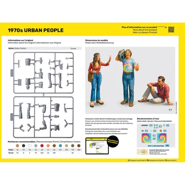 1000587570-3 Heller - STARTER KIT 1970s Urban People - 58757