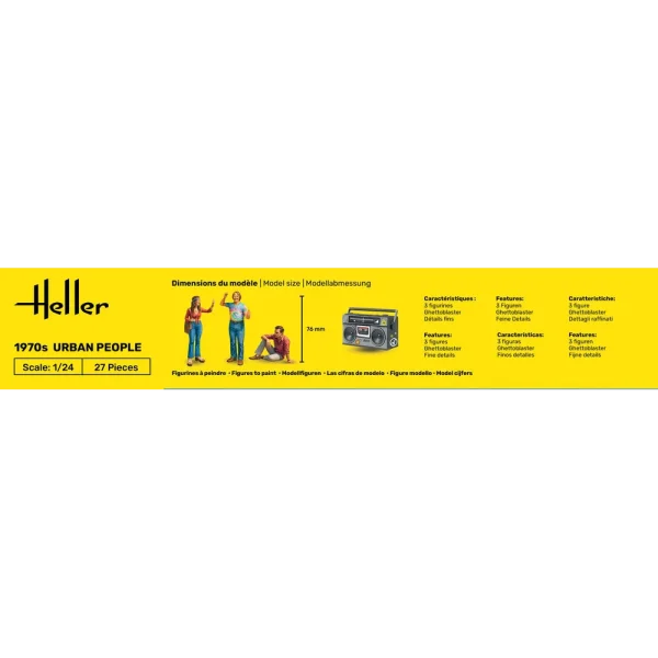 1000587570-4 Heller - STARTER KIT 1970s Urban People - 58757