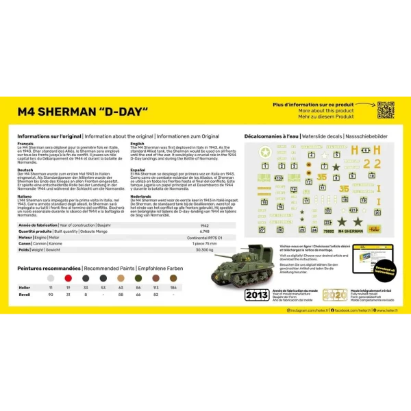 1000798920-3 Heller - M4 Sherman D-Day - 79892