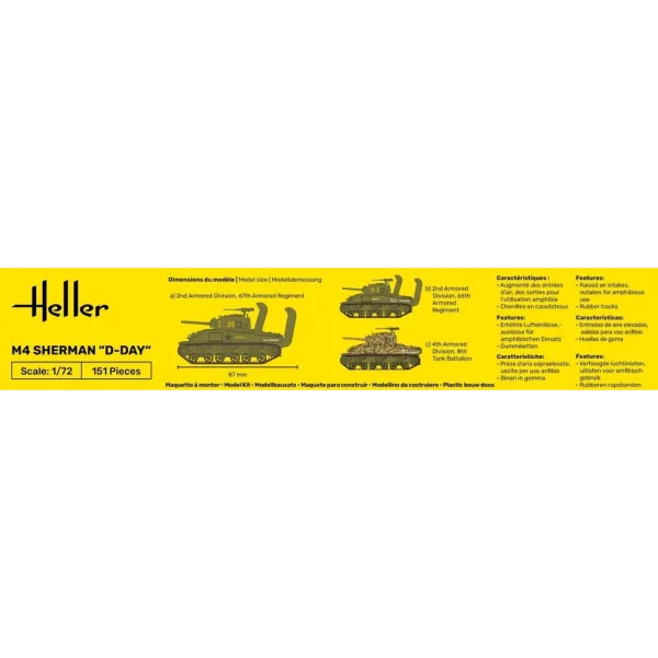 1000798920-4 Heller - M4 Sherman D-Day - 79892