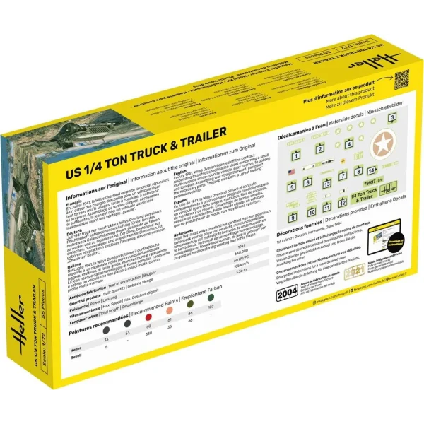 1000799970-1 Heller - US 1/4 Ton Truck & Trailer - 79997
