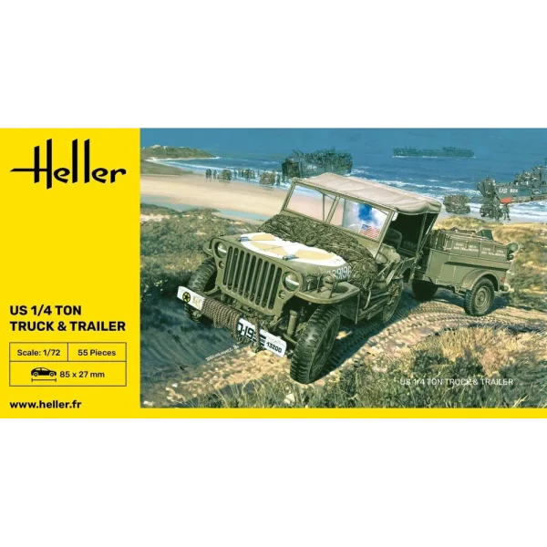 1000799970-2 Heller - US 1/4 Ton Truck & Trailer - 79997