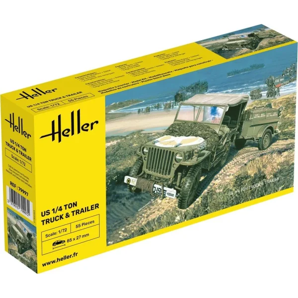 1000799970 Heller - US 1/4 Ton Truck & Trailer - 79997
