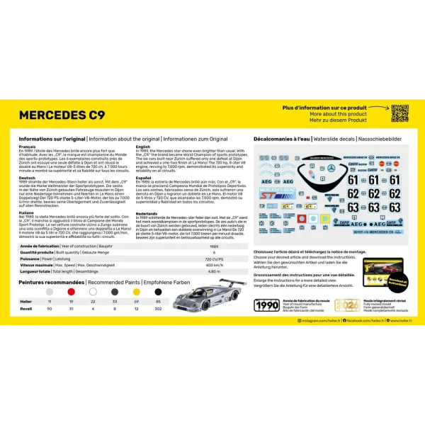 1000801070-3 Heller - Mercedes C9 - 80107