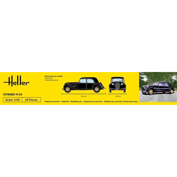 1000801590-4 Heller - Citroen 11 CV - 80159