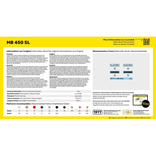 1000801710-3 Heller - MB 450 SL - 80171
