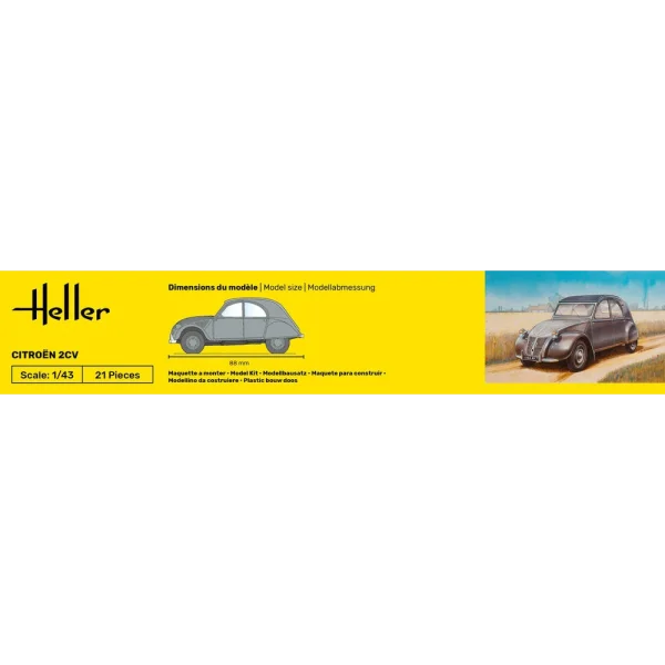 1000801750-4 Heller - Citroen 2 CV - 80175