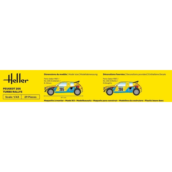 Heller - Peugeot 205 Turbo Rallye - 80189
