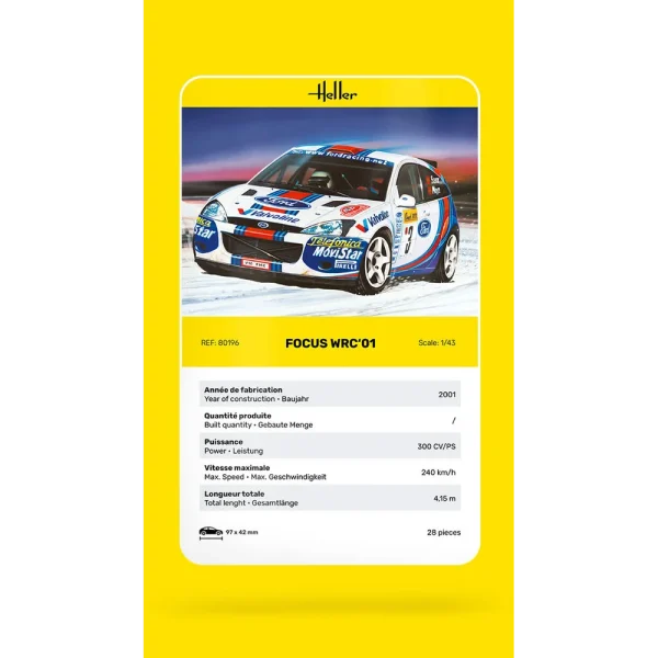 1000801960-card Heller - Focus WRC'01 - 80196