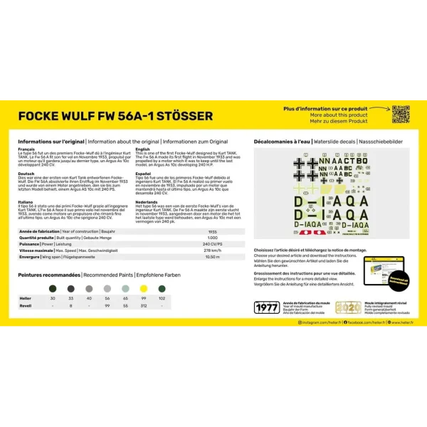 1000802380-3 Heller - Focke Wulf FW 56A-1 Stösser - 80238