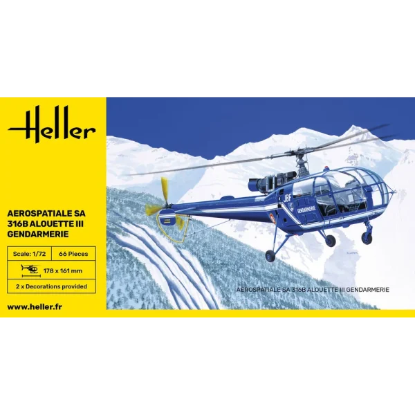 Heller - SA 316 Alouette III Gendarmerie - 80286