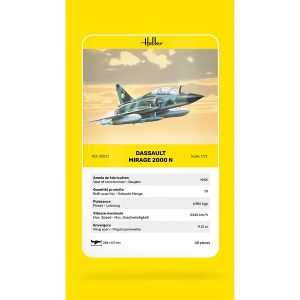 1000803210-card Heller - Mirage 2000 N - 80321