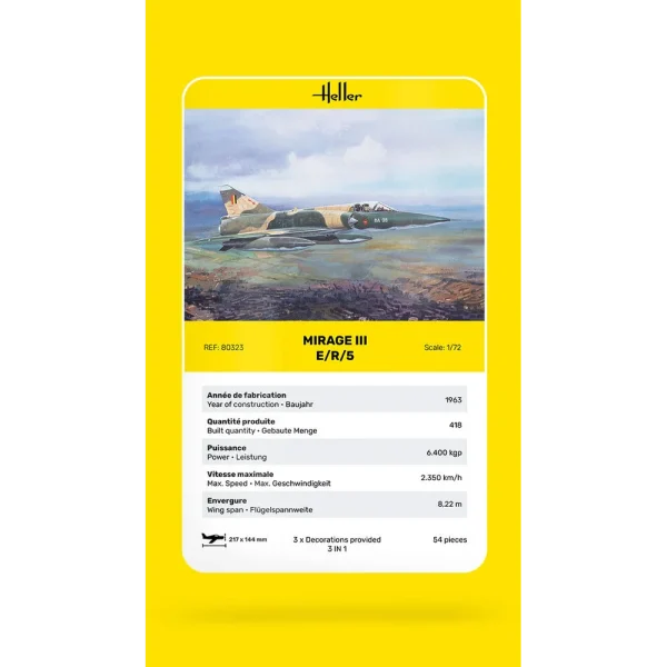 1000803230-card Heller - Mirage III E - 80323