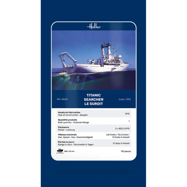 Heller - Titanic Searcher "Le Suroit" - 80615