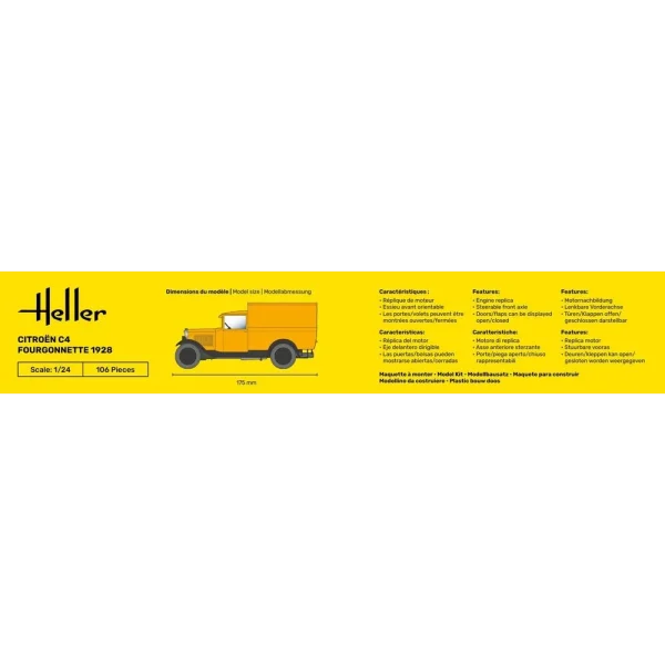 1000807030-4 Heller - Citroen C4 Fourgonnette 1928 - 80703