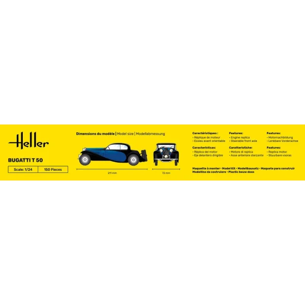 1000807060-4 Heller - Bugatti T 50 - 80706