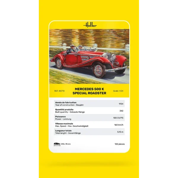 1000807100-card Heller - 500 K Special Roadster - 80710