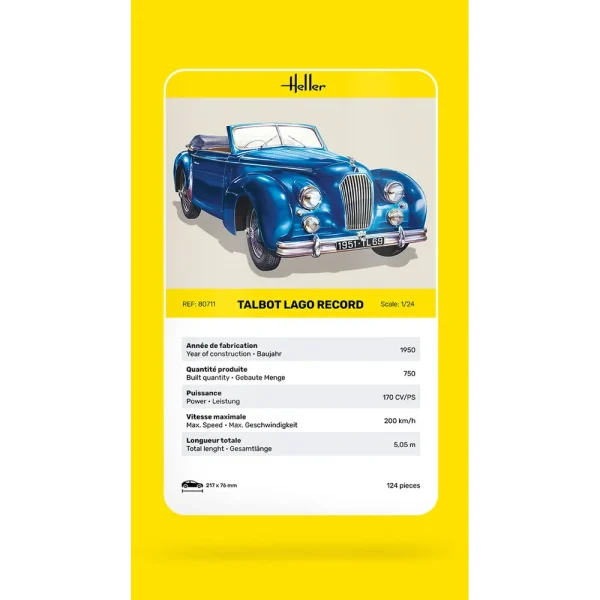 1000807110-card Heller - Talbot Lago Record - 80711