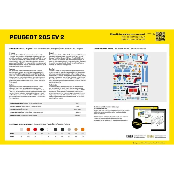 1000807160-3 Heller - Peugeot 205 EV 2 - 80716