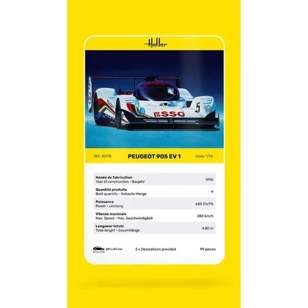 Heller - Peugeot 905 EV 1 - 80718