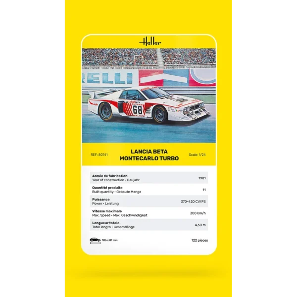 1000807410-card Heller - Lancia Beta Montecarlo Turbo - 80741