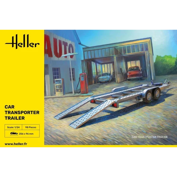 1000807740-2 Heller - Car Transporter Trailer - 80774