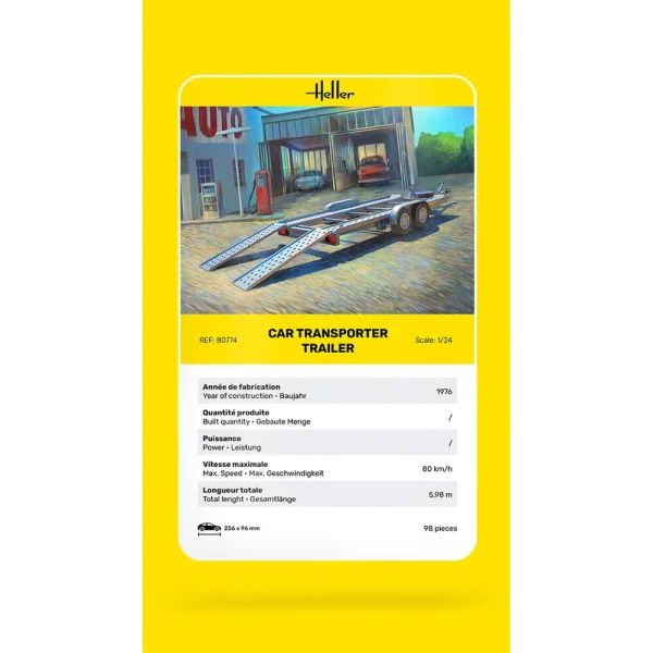 Heller - Car Transporter Trailer - 80774