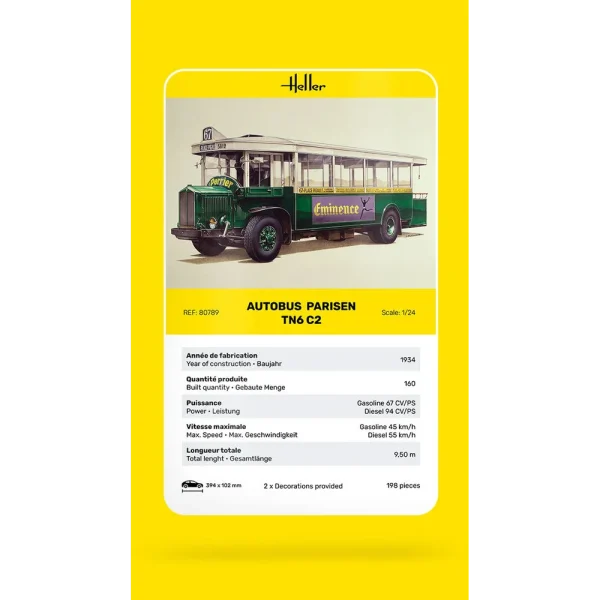 1000807890-card Heller - Autobus TN6 C2 - 80789