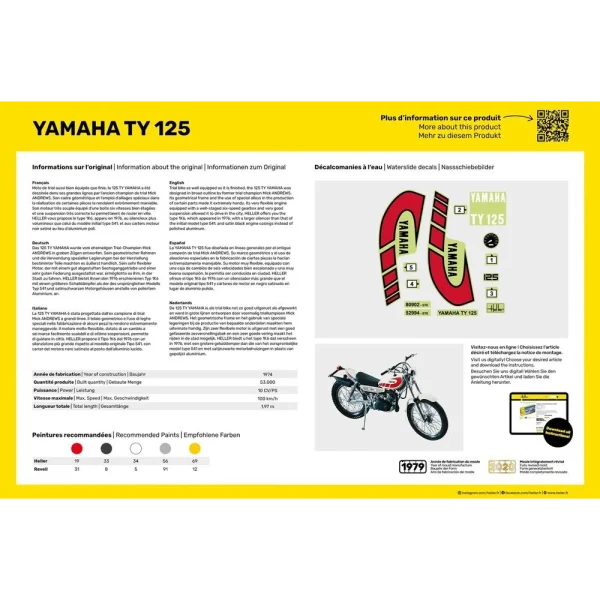 1000809020-3 Heller - Yamaha TY 125 - 80902