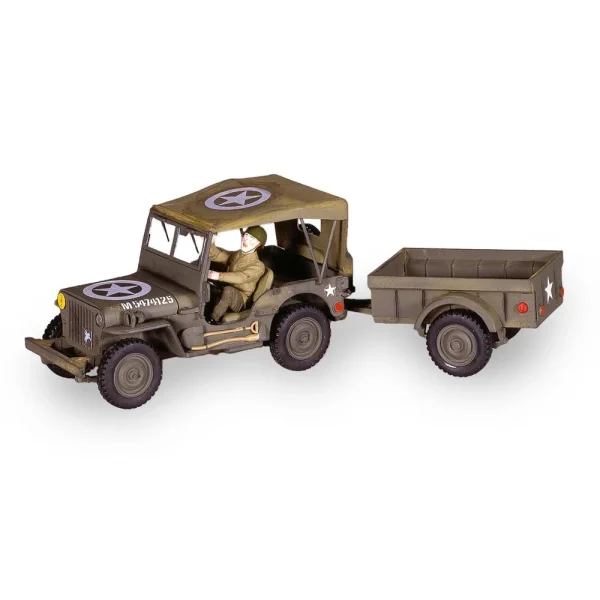 1000811050-5 Heller - US 1/4 Ton Truck 'n Trailer - 81105