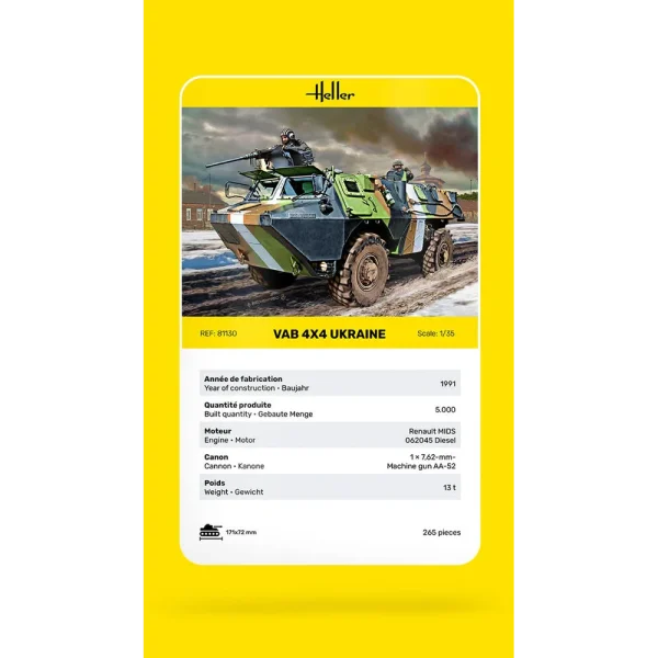 1000811300-card Heller - VAB 4x4 Ukraine - 81130