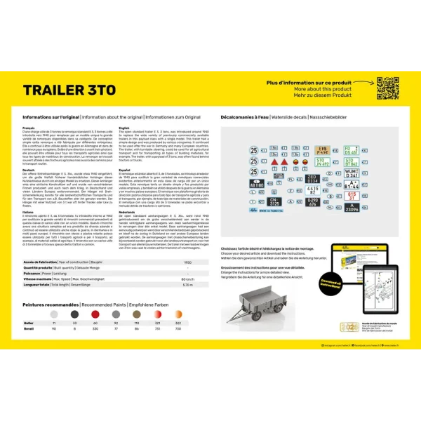 1000814100-3 Heller - Trailer 3to - 81410