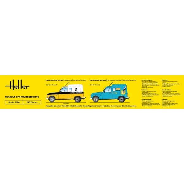 1000827000-4 Heller - Renault 4 F4 Fourgonnette - 82700