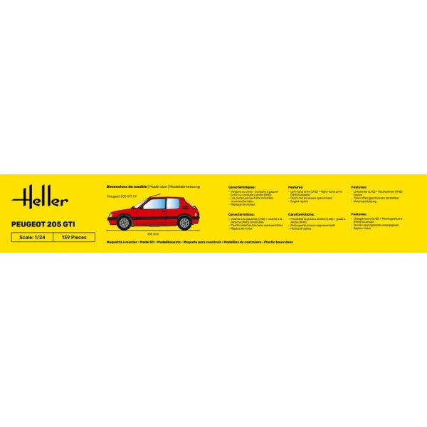 1000827050-4 Heller - Peugeot 205 GTI - 82705