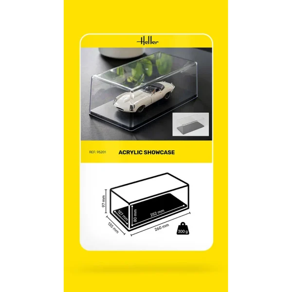 1000952010-card Heller - Acrylic Showcase, 252 x 127 x 80 mm - 95201