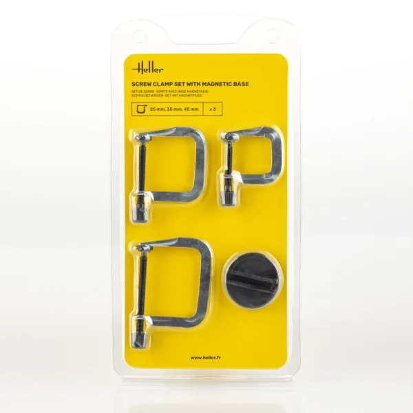 Heller - Screw clamp set (3 pieces) with magnetic base - 99003