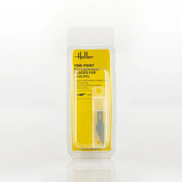 1000990080 Heller - Fine-point replacement blades for scalpel (5 pieces) - 99008