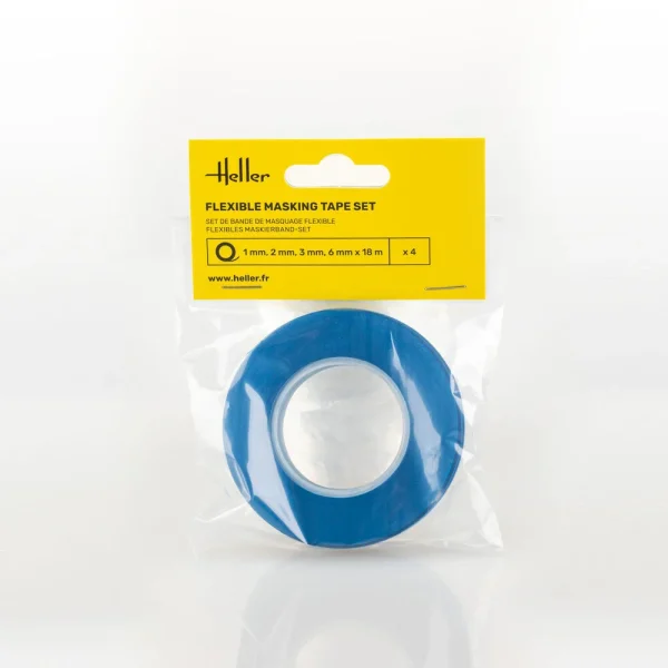 Heller - Flexible masking tape set (1, 2, 3, 6 mm x 18 m) - 99014